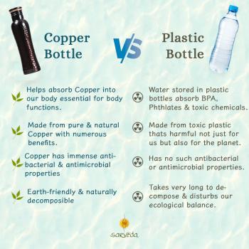 Preview: Kupfertrinkflasche ~ Diamantrille schwarz